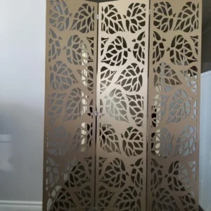 Hazel Design Bronze Aluminum Room Divider - 3 Panels