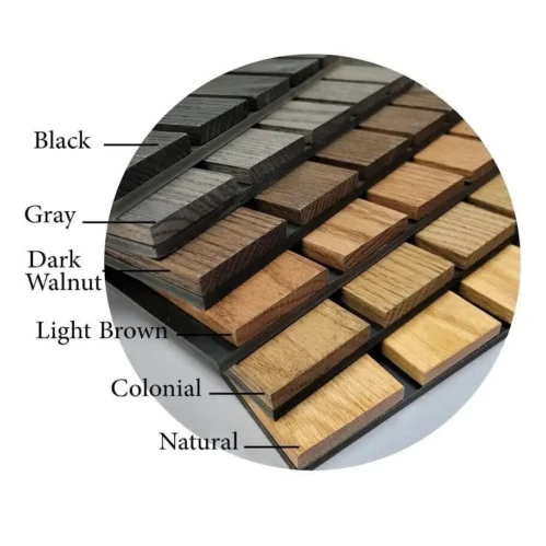 Sample Kit of 3D Wood Slat Wall Panels , Wooden Wall Design